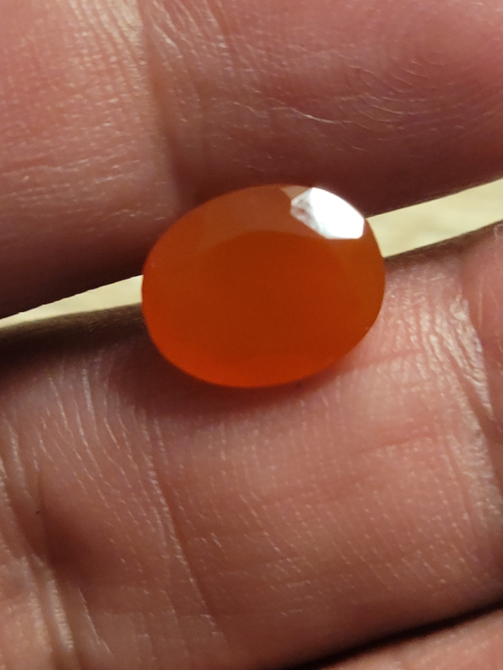 Hand-Cut Orange Faceted Jtv Carnnelian Natural Red Gem  AAA